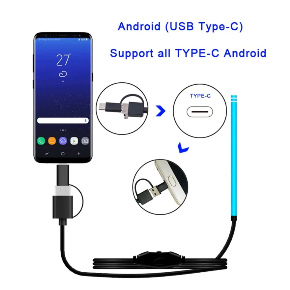 KSES-EU-13BL HD USB 3 в 1 для чистки ушей эндоскоп ухо цифровой эндоскоп камера визуальный осмотр отоскоп с 6 светодиодный свет