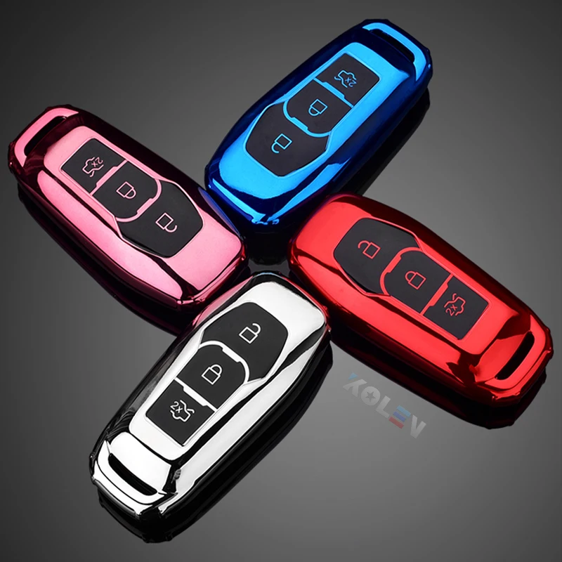 Soft TPU Car Remote Key Case Cover Holder Shell per Ford Focus 3 4 ST Mondeo 5 MK5 Mustang F-150 Explorer Edge Fiesta Kuga MK3 4 - H4b863cf0905d4fcbbd8bd7d35398fbdbu