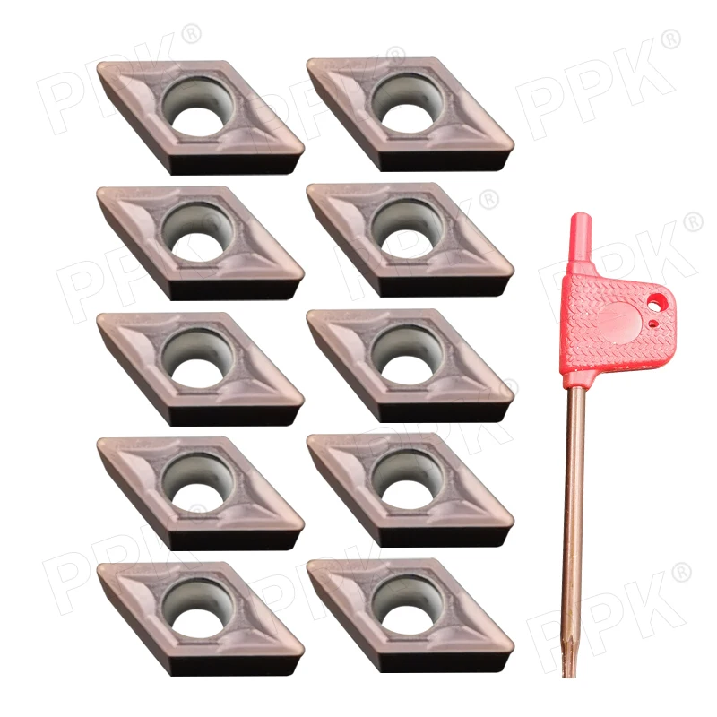 

A wrench / 10PCS CNC turning tools a box of ten blades / DCMT0702 EM YBC205