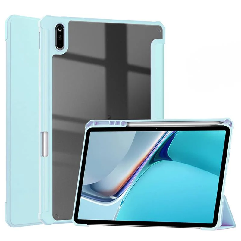 

Кожаный чехол из ТПУ для huawei matepad 11 2021, трехслойный тонкий кожаный чехол, интеллектуальная магнитная поддержка