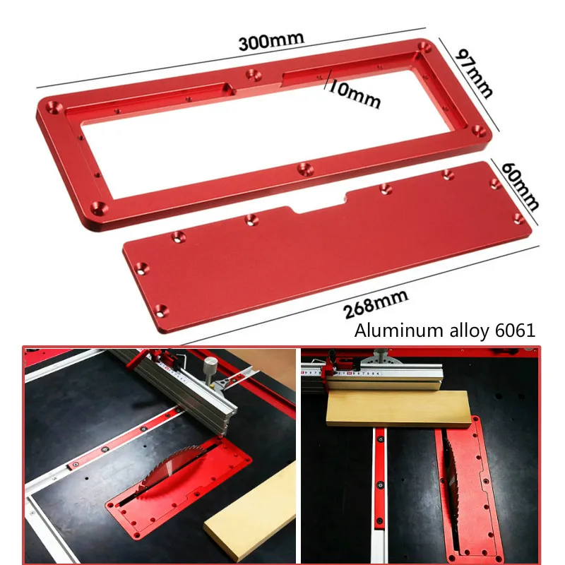 Saw Flip Cover Plate Деревообрабатывающий инструмент и 400/600/800 мм алюминиевый забор с метрической шкалой, пила откидная крышка пластины, рутер Таблица вставки пластины - Цвет: Saw Flip Cover Plate