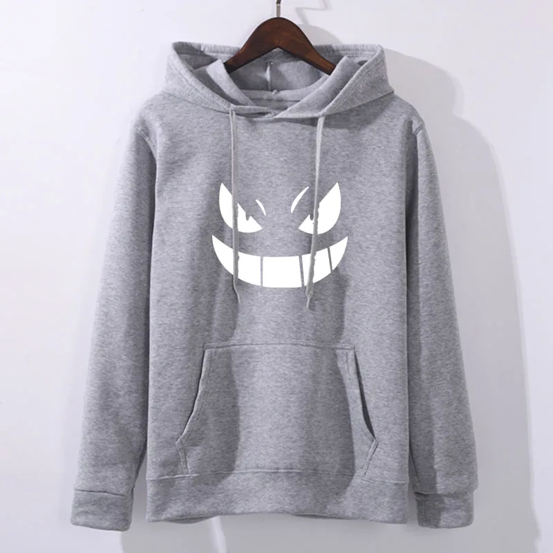 Light grey 3 Осенние женские толстовки с высоким воротником с принтом Пикачу, толстовки Harajuku, модные кавайные топы с рисунком покемона, пуловеры для пар - Цвет: Light grey 3