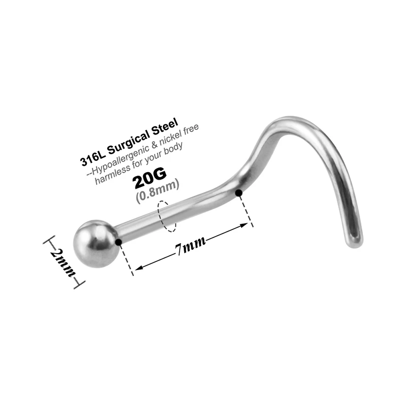 Yolev 6 Pezzi Anello Al Naso Finto Piercing Naso Magnetico Setto Anello - Foto 13