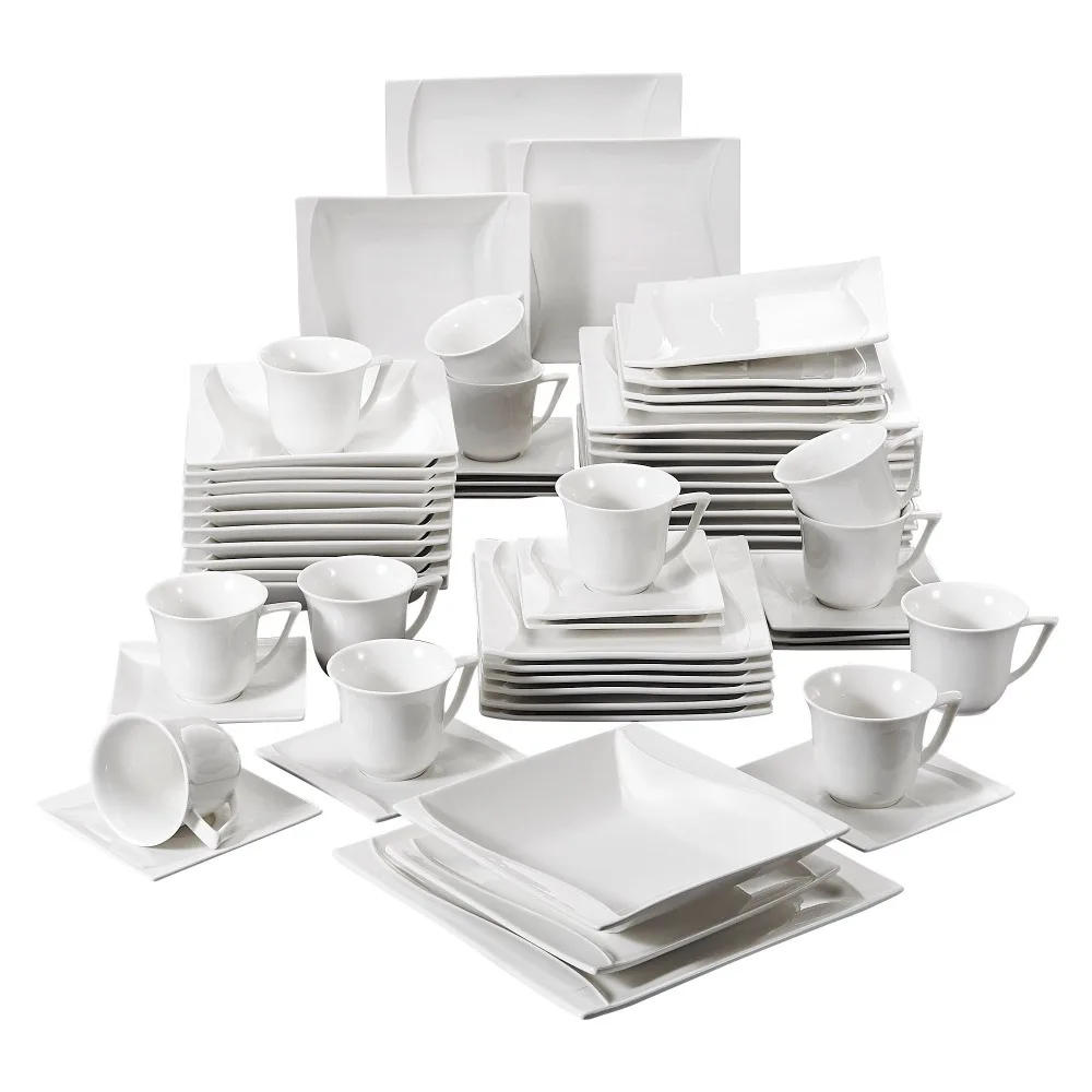 Malacasa Series Carina 60 Piece Porcelain Dinner Set With 12 Cups Carina 60 Piece Porcelain Dinner Set