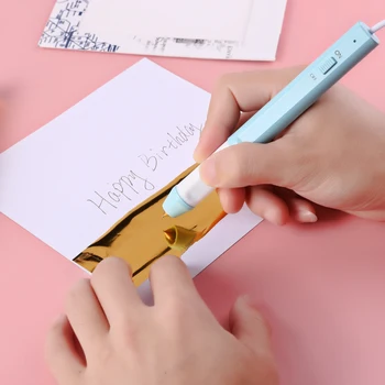 

0.8mm/1.5mm Tip Practical Heat Foil Pen USB Heat-resistant Handle Hot Stamping Foil for DIY Handwritten Paper Card