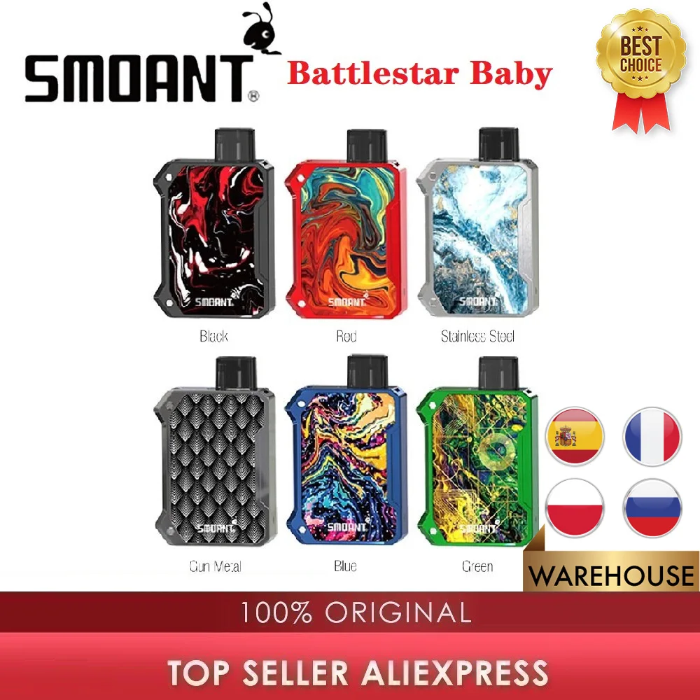 Оригинальный набор Smoant Battlestar Baby Pod аккумулятор 750 мА/ч 2 мл Electronci cigarette system vs Pal Pro/ Drag