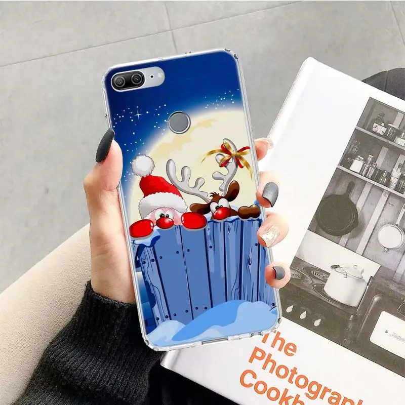 Счастливого Рождества Санта Клаус Олень чехол для huawei Honor 9 10 20 Lite рro 9X 8X 8A 8C фотоаппаратов моментальной печати 7S 7A 7C Y5 Y6 Y7 Y9 мягкий чехол для мобильного телефона C - Цвет: TR125-4