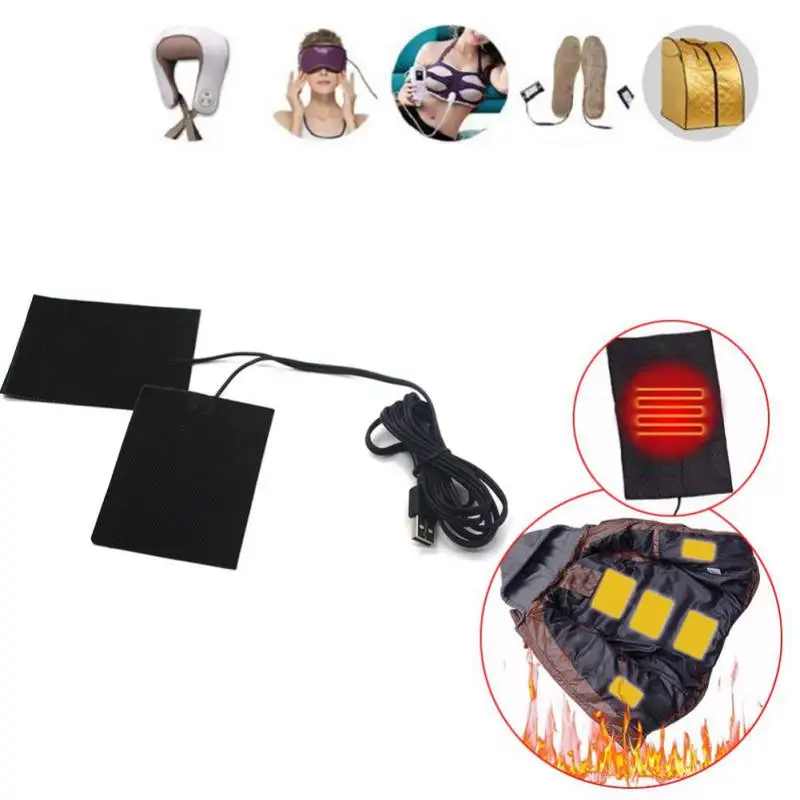 Электрические нагревательные колодки тепловая одежда теплая куртка с подогревом Мобильная потепление USB переключатель для DIY Одежда с подогревом