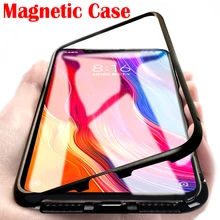 Metal Magnetic Adsorption Glass Case For Xiaomi A3 CC9 CC9E 9 9T 8 SE Pro Lite Poco Mi Pocophone F1 Phone Case Cover Capa Coque