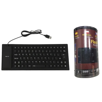 

Flexible Water Resistant Silicone Mini Gaming English And Spanish Keyboard Portable Usb Keyboard For Tablet Computer Laptop PC
