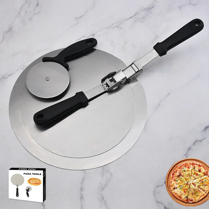 Pizza Shovel Spatula Pastry Paddle Pizza Peel Pizza Bakeware Foldable Plastic Handle Non-Stick Kitchen Baking Tools Accessories