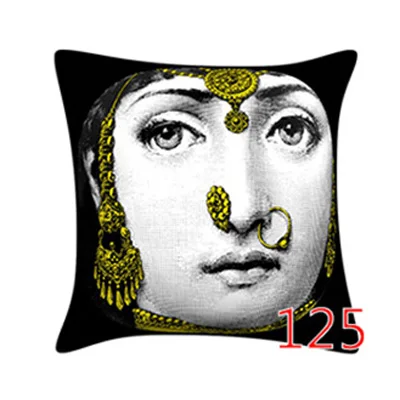 17 Винтаж rosenthal Piero fornasetti Подушка Красота уход за кожей лица Хлопок и лен с принтом подушки с сердцевина из хлопчатобумажной пряжи автомобиля офис диван наволочка подушки для дома - Цвет: 17