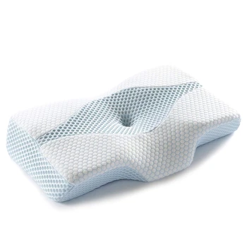 

Side Sleeper Contour Memory Foam Pillow, Orthopedic Sleeping Pillow, Ergonomic Cervical Pillow for Neck Pain with Washable Hyp