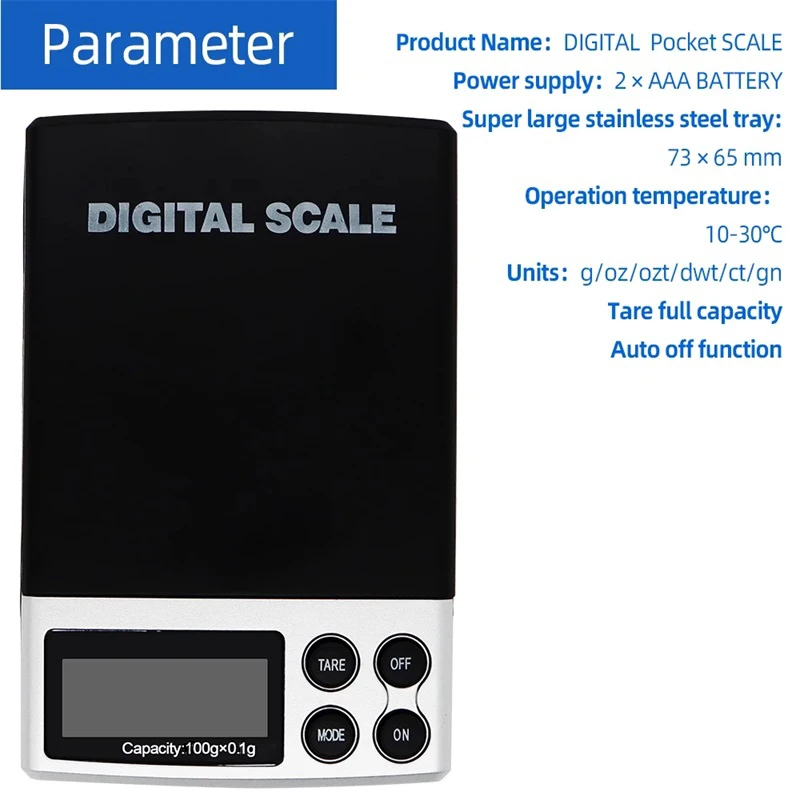 1kg/0.1g Kitchen Jewelry Scales Weights Precision Electronic Smart Balance Appliances Gramera Digital Steelyard Measuring Tools