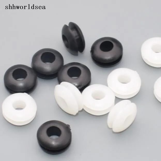 

shhworldsea black color 1000pcs double size Inner diameter 8mm black Rubber Grommets ring