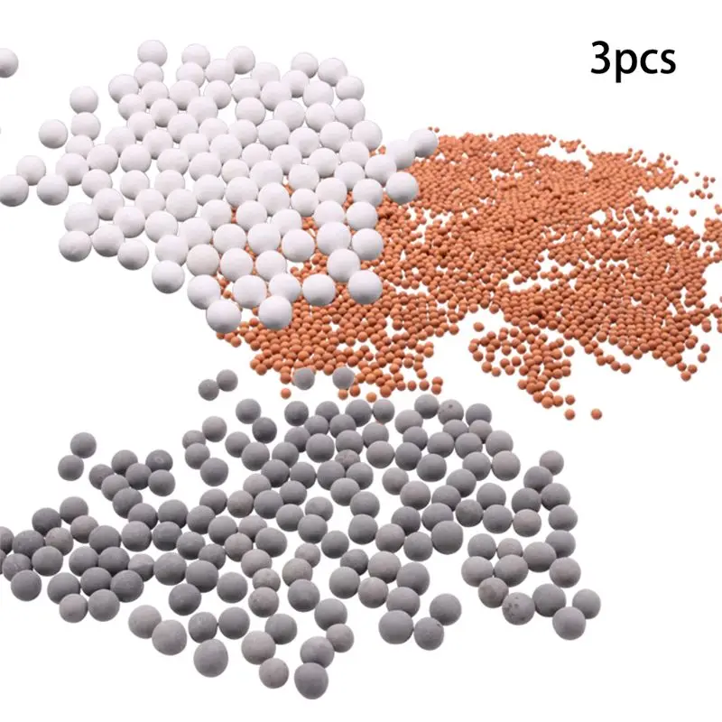 3 Bags Yoa Filtration Shower Head Negative Ion Mineral Balls shower filter for Dry Skin Hair