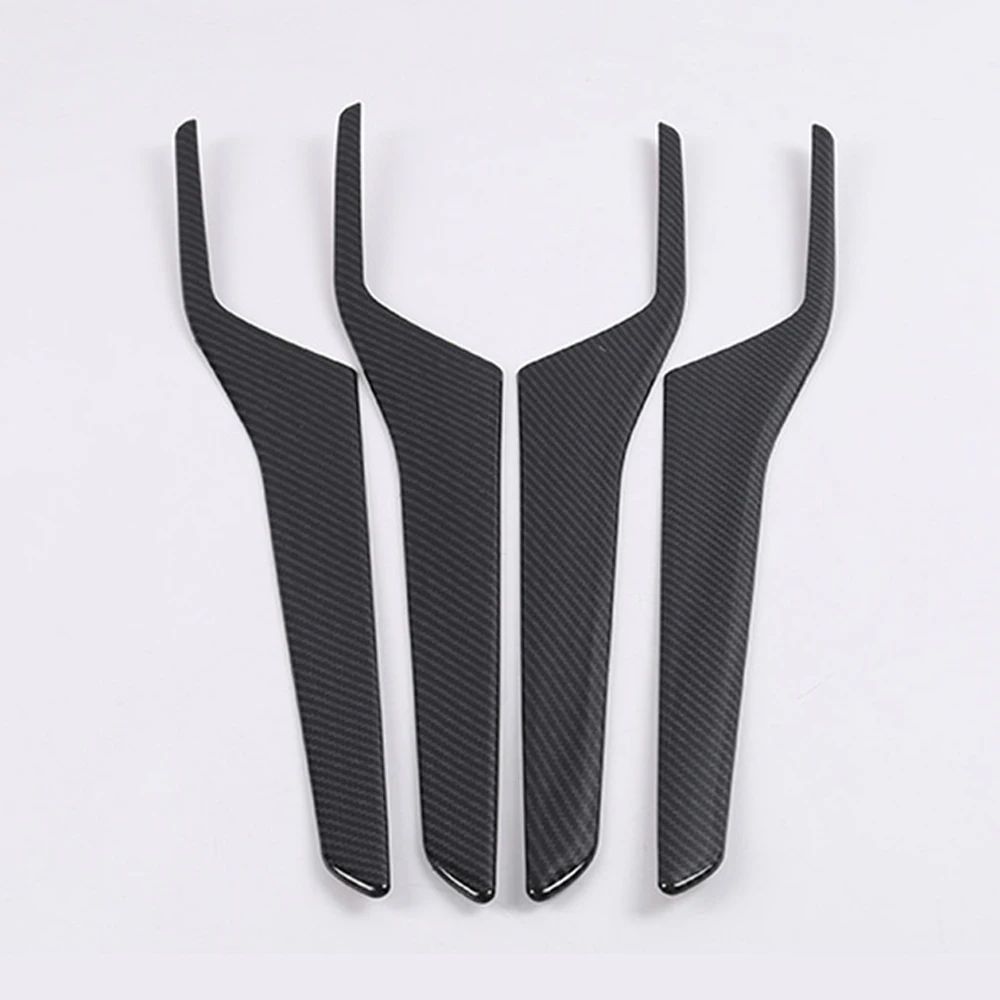 4pcs Carbon Fiber ABS Inside Door Molding Trim Strip Cover Decoration Stickers Car Styling For Ford Focus 4 MK4 Accessories
