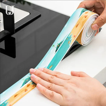 

J&J Kitchen Bathroom Wall Sealing Tape Waterproof Stickers Mildew Proof Adhesive Tape Glue Beauty Wall Stickers