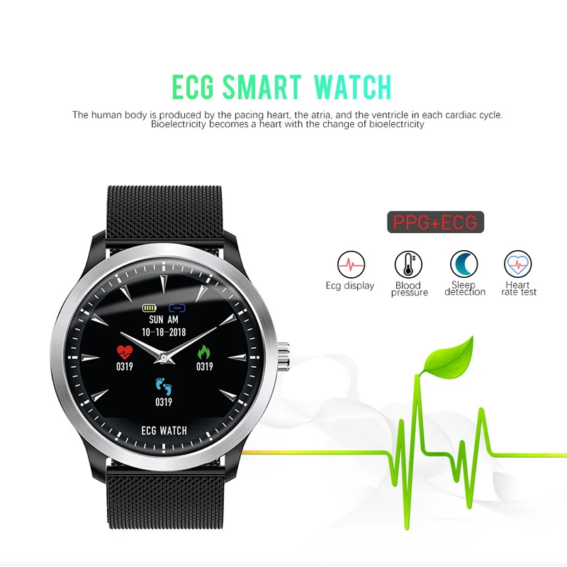 VBNM N58 ECG Смарт-часы спортивный браслет ECG+ PPG ECG HRV отчет сердечного ритма тест артериального давления IP67