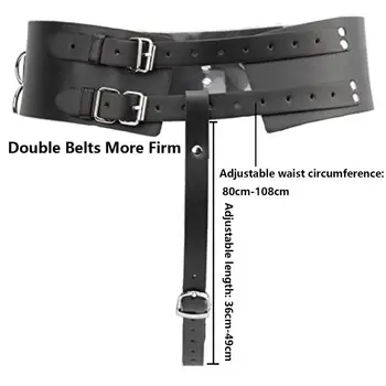 PU Leather Forced Orgasm Belt Female Chastity Belt Magic Wand Holder bdsm Bondage Restraints Harness Sex Toys for Couples 3