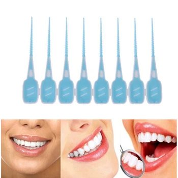 

20 Pcs Tooth Hygiene Floss Adults Dual Interdental Brush Toothpick Teeth Stick Floss Pick Oral Gum Teeth Cleaning Care