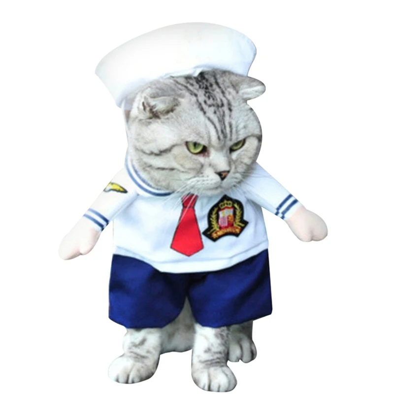 Черный Забавные костюмы для домашних животных с кошками; одежда для костюмированной вечеринки; одежда для щенков и кошек; куртка; Рождественский подарок - Цвет: Черный