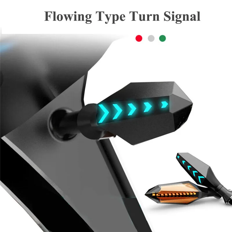 1 Pair High Quality Creative Dragonfly Gun Shape Design MTB Bike Lights Practical Motorcycle Turn Signal LED Lights Indicators