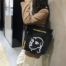 Micro для Ulzzang Harajuku рюкзак из холщовой ткани с принтом женская сумка на плечо в японском стиле в студенческом стиле Студенческая сумка на плечо