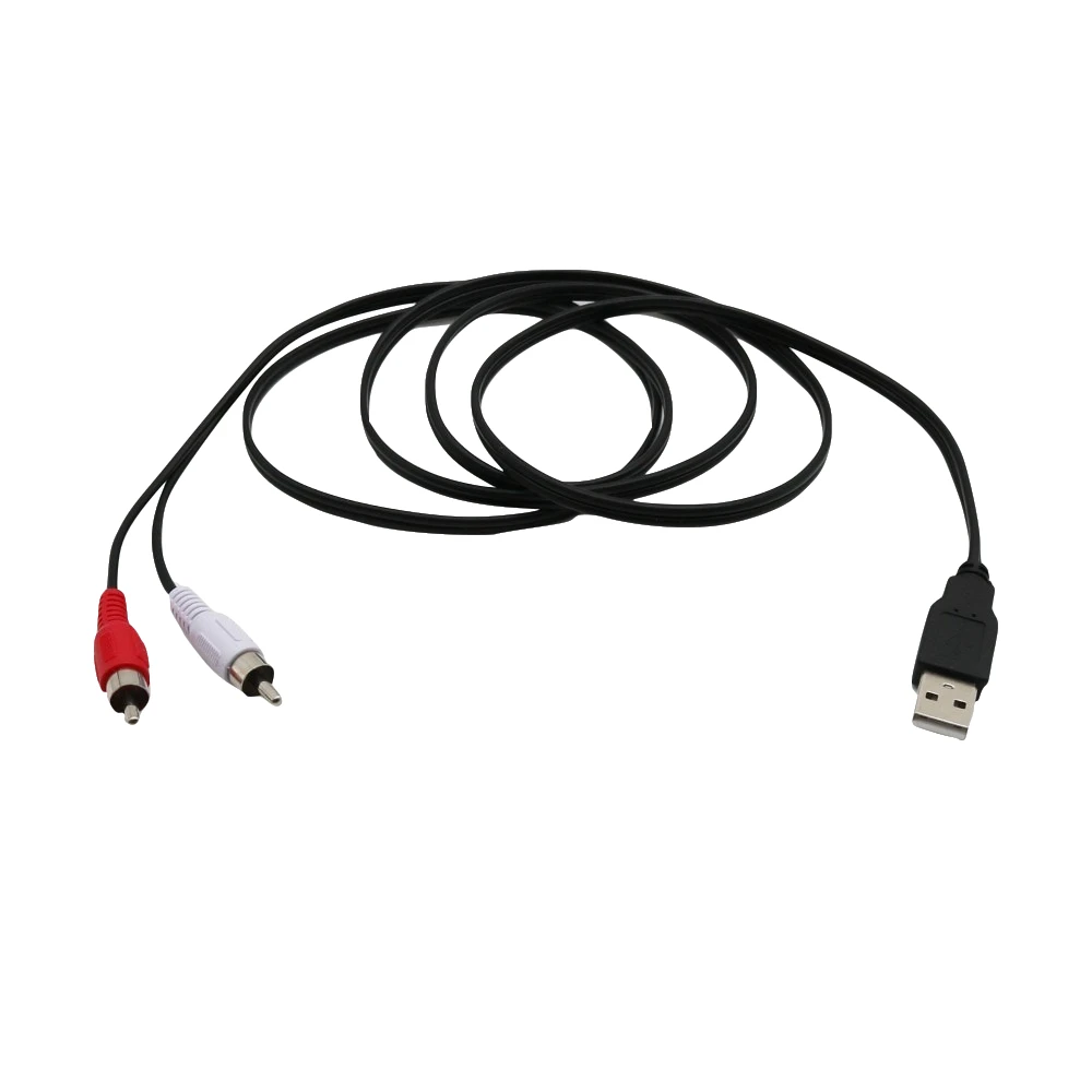 

20x 2RCA Male Plug to USB 2.0 Type A Male Plug Video Television Connector Male to Male Cable 5ft /1.5m