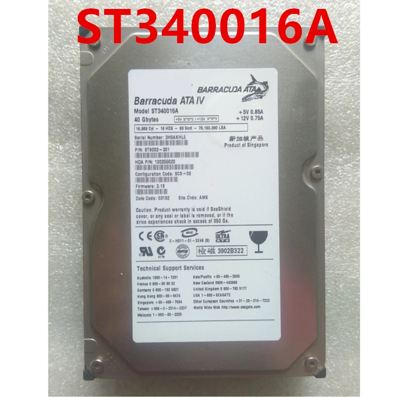 98% Новый оригинальный HDD для Seagate 40 ГБ 3 5 дюйма IDE 2 Мб 7200 об/мин внутреннего рабочего