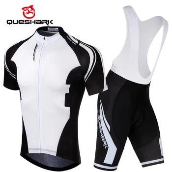 

Queshark Summer Cycling Jersey Breathale Mountain Bike Clothing Quick-Dry Racing MTB Bicycle Clothes Uniform Cycling Suit Set
