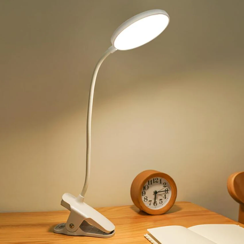 Eye-Care LED Clamp Desk Light Lamp 5W 3-Lighting Mode USB Charging Port Flexible Gooseneck for Office Reading Drawing | Освещение