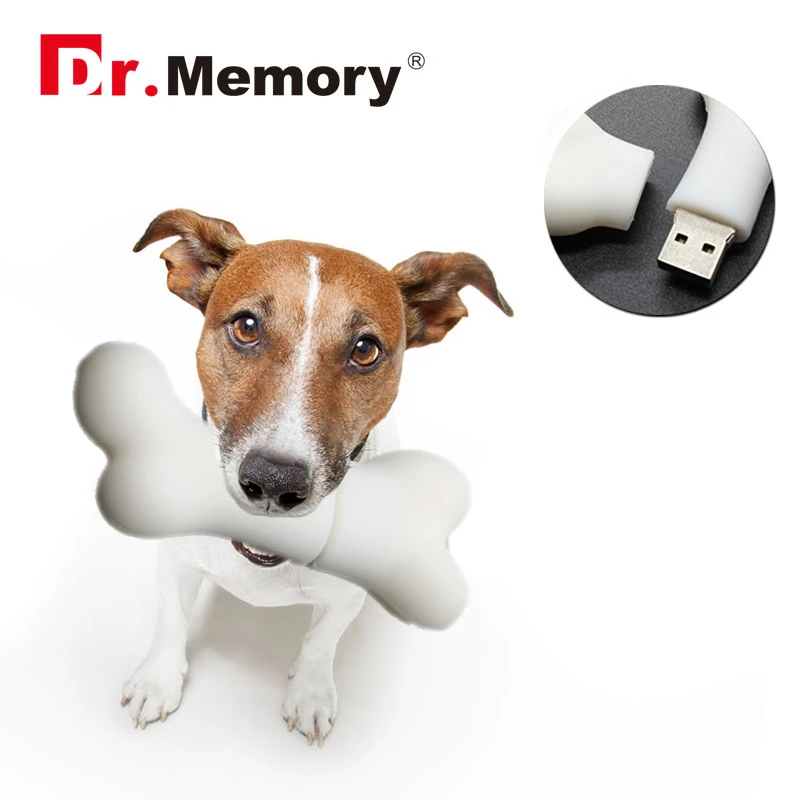 8gb pen drive USB Flash Drive 128GB Silicon Pen Drive Stick USB 64GB/32GB Flash Memoria Cartoon Dog Bone Model U Disk Flash PENDRIV USB Device 100 gb flash drive