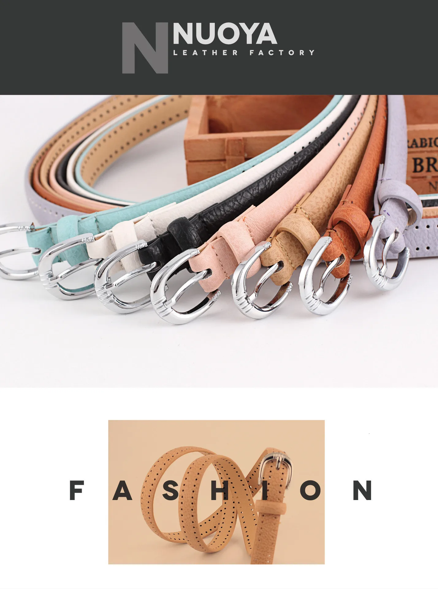 Women Belt Hollow Out Pu Leather Royalblue Belt Women Korean Casual Ladies Solid Thin Leather Belt For Jeans