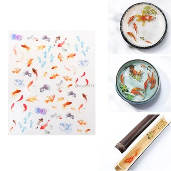 

3D Goldfish Clear Film Resin DIY Stickers Water-Like Painting Jewelry Making Tool Accessories