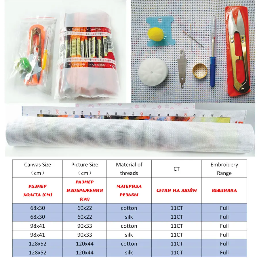 Наборы для вышивки крестиком, наборы для рукоделия с напечатанным рисунком, 11ct-холст для домашнего декора живопись, животные полный NCKA062