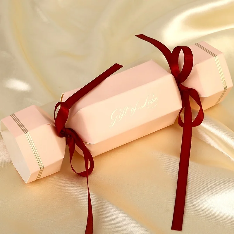 5 шт. Милая коробка для конфет в форме свадебных конфет, винно-красная бумажная Подарочная коробка, товары для детской вечеринки - Цвет: F
