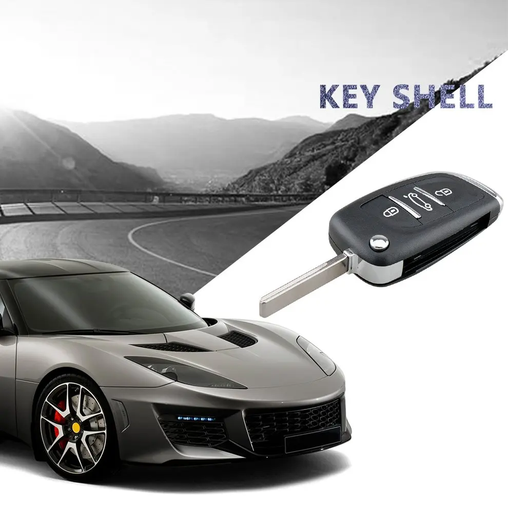 3 кнопки Flip модифицированный автомобильный Корпус ключа для Peugeot 406 407 408 308 307 207 Fob удаленный Управление Ce0536 имеет прорези и места