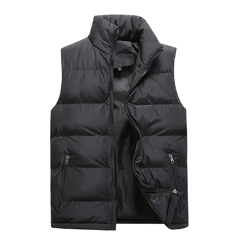 Осенний и зимний жилет мужской плюс толстый хлопок пальто среднего возраста Повседневный теплый жилет большой размер Свободный жилет