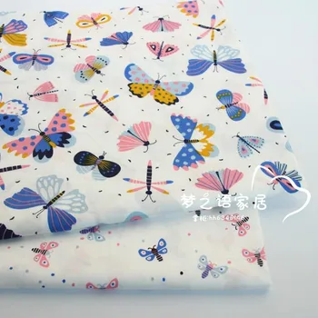 

160cm*50cm butterfly flower baby Cotton Fabric Printed Cloth Sewing Quilting bedding apparel dress patchwork fabric cloth
