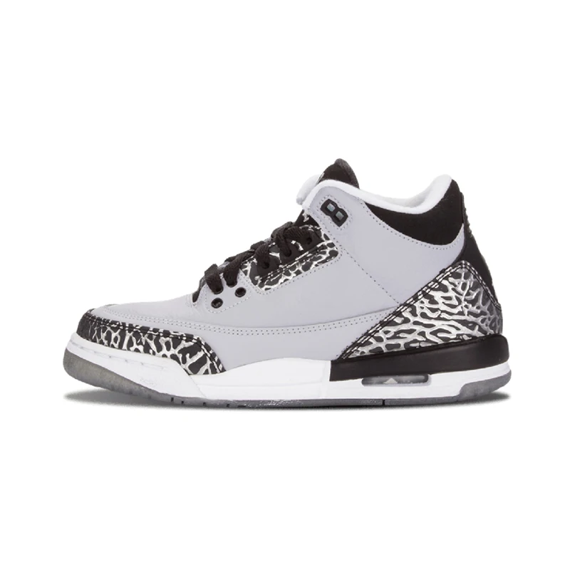 Wolf Grey Jordan Ретро 3 мужские ботинки для баскетбола, Катрина, для игры в благотворительные игры, чистый черный цемент, белый цвет, сеульские уличные кроссовки, спортивные кроссовки 40-47 - Цвет: Wolf Grey