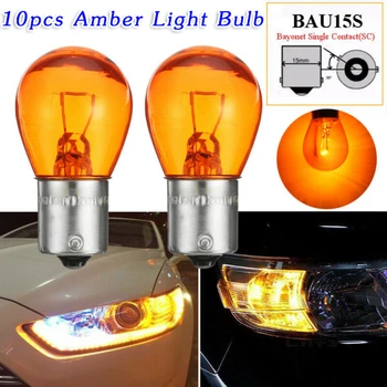 

Accessories Turn Signal Light Car 10Pcs Amber Indicator BAU15S Parking