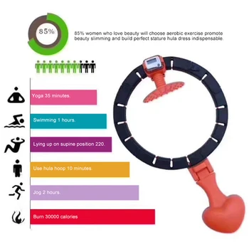 

Smart Counting Fitness Sport Hoop Yoga Waist Exerciser Circle Adult Gymnastic Hoop Muscle Trainer Loss Weight Fitness Equipment