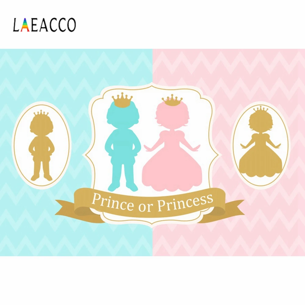 

Laeacco Princess Prince Twin Birthday Photography Background Customized Children Portrait Photographic Backdrop For Photo Studio