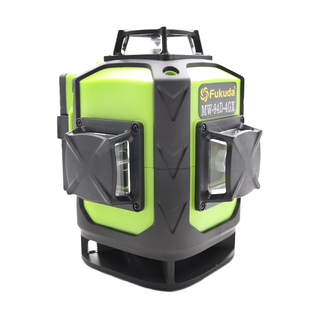 

4000MAH Battery 2pcs 4D laser level 16 lines 515NM Green laser level Automatic Leveling 360 Vertical&Horizontal Tilt & Outdoor