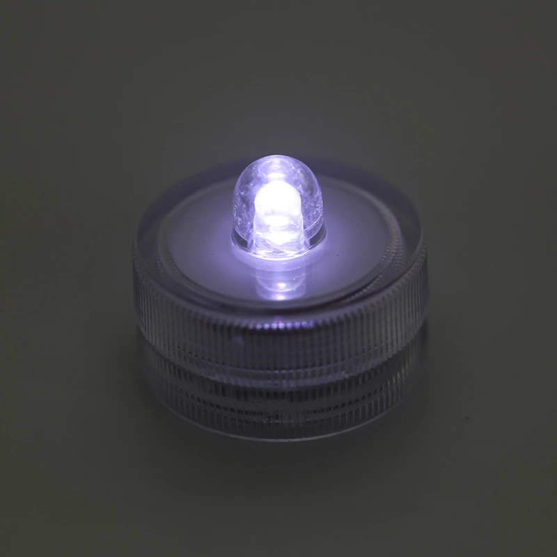 10 Waterproof  LED Lamp LED Aquarium Light Round Shaped Fish Tank Decoration Candle Lamp Plastic Submersible Lighting