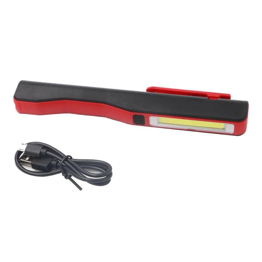 

Mini Pen Type COB LED Flashlight Multifunction Torch Light Magnetic Working Inspection Lamp USB Charging Pocket Light