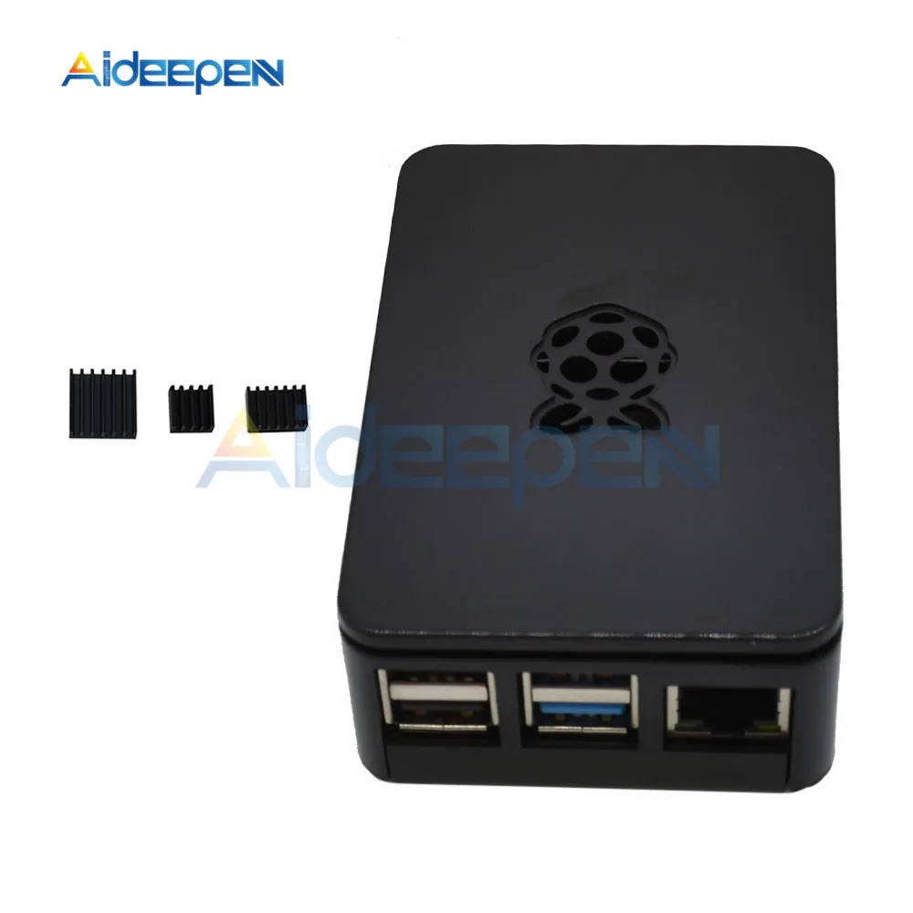 Черно-белый чехол для Raspberry PI 4 Модель B ABS пластиковый чехол Корпус корпуса КОРПУСА ДЛЯ PI4 с радиатором