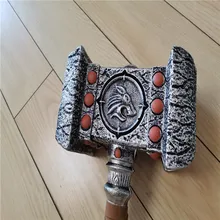 Arma de martelo para cosplay, fantasia de martelo 2 estilos 1:1, modelo adereço de arma de feriado, jogo de dramatização, brinquedo de material pu de segurança, 54cm