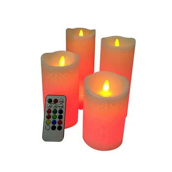 

LED Candles Real Wax Color Changing Candles with 18-Key Remote Control Timer LED Artificial Candle Lights Battery Operated